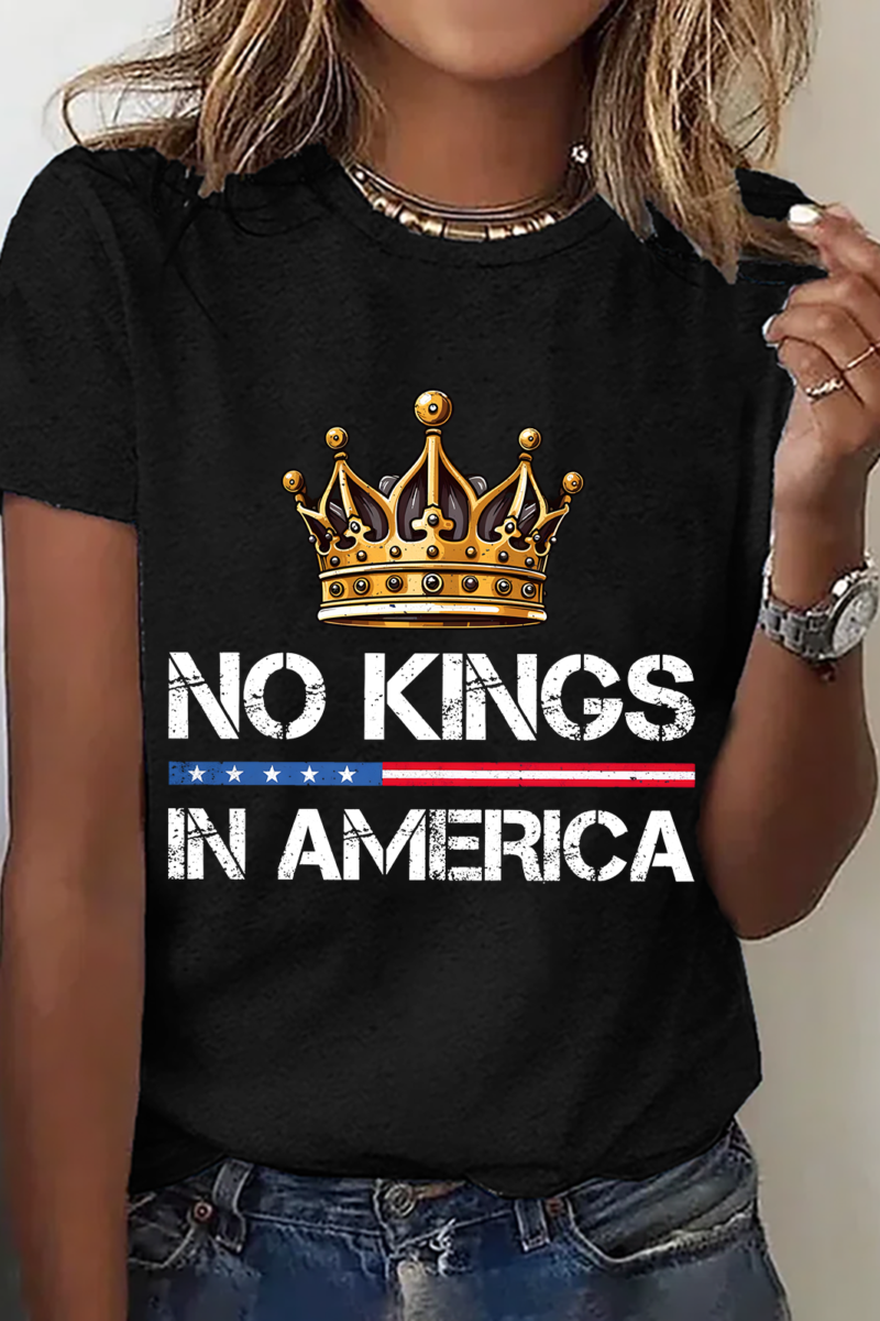 No Kings In America Cotton T-Shirt