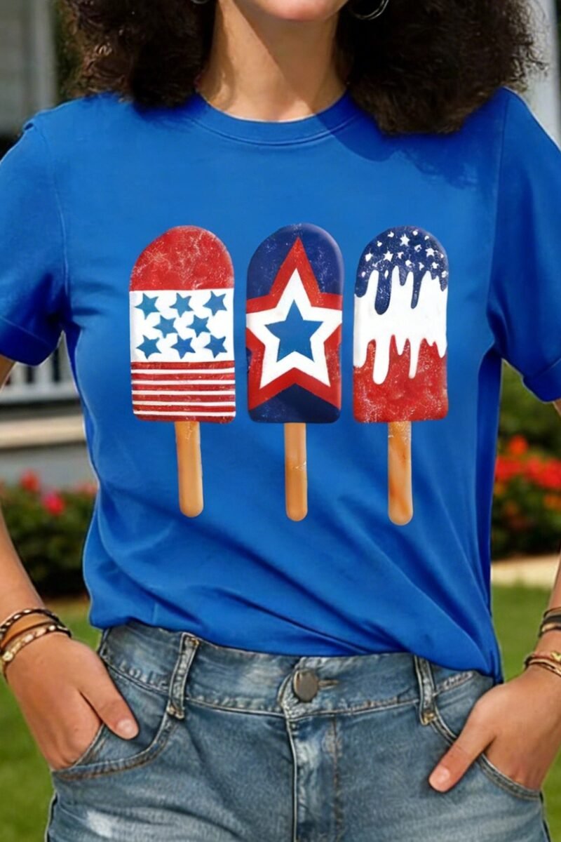Women's 250th Anniversary Of The Founding Of the United States Cotton Vintage Short Sleeve Crew Neck 3D Printing Daily Going Out Casual T-Shirt