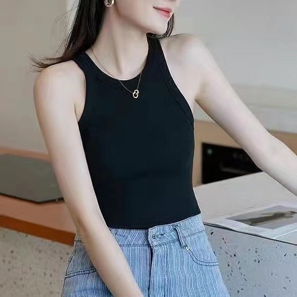 Halter Neck Summer Tank Top | Trendy Breathable Layering Cami