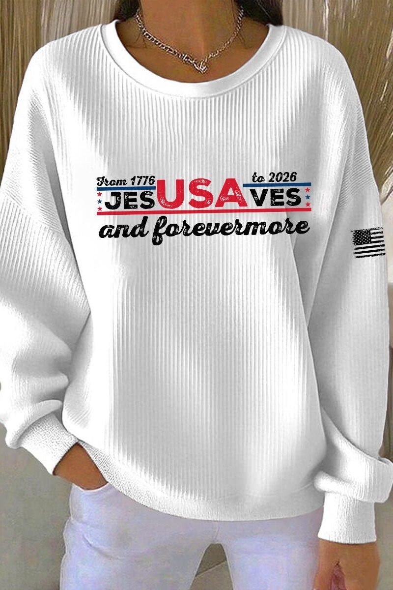 Women's 250 Printed Casual Sweatshirt