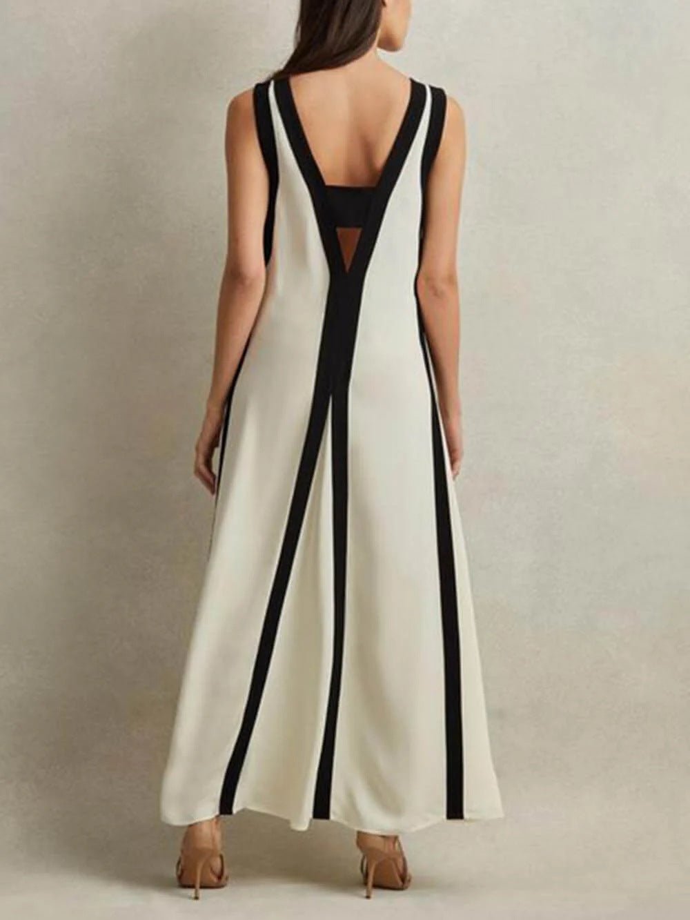 Colorblock V-Neck Strappy Dress | Casual Summer Resort Dress