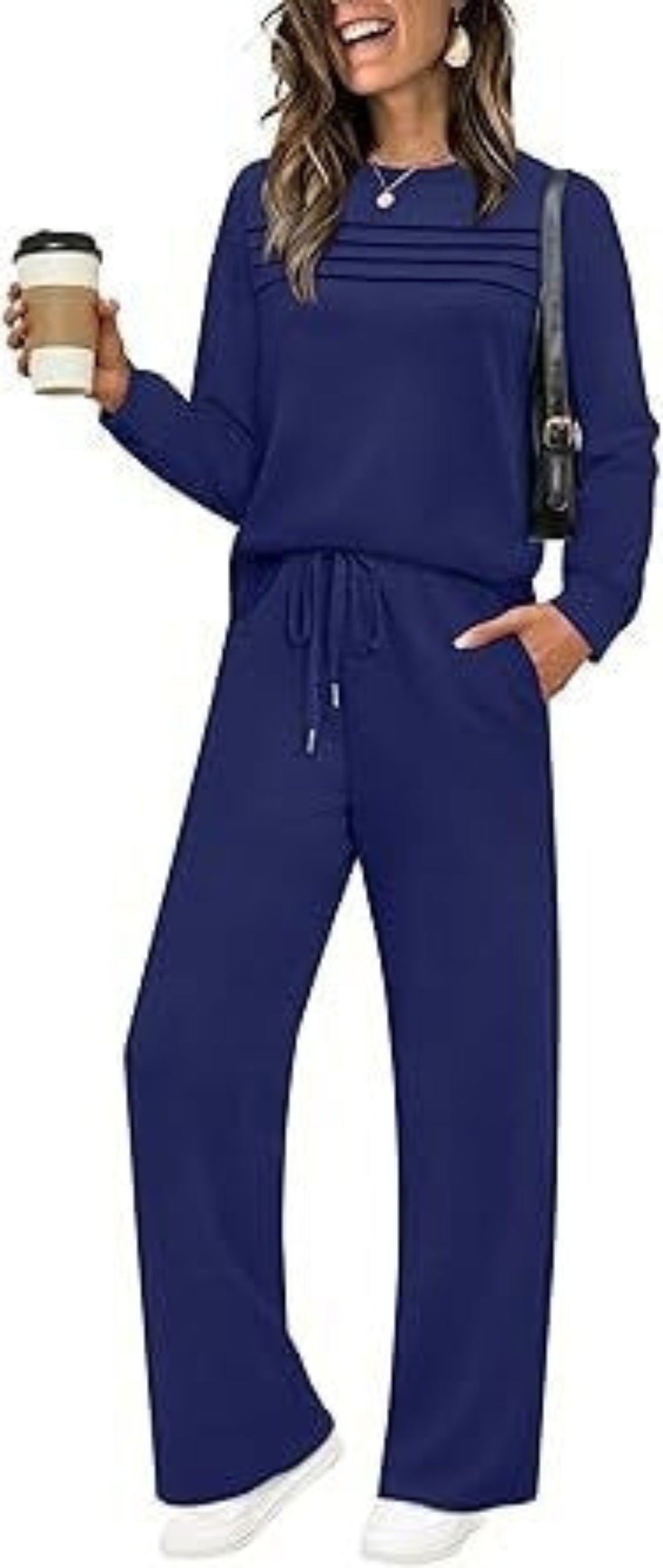 Long Sleeve Drawstring Pants Set | Casual Autumn Two-Piece Outfit