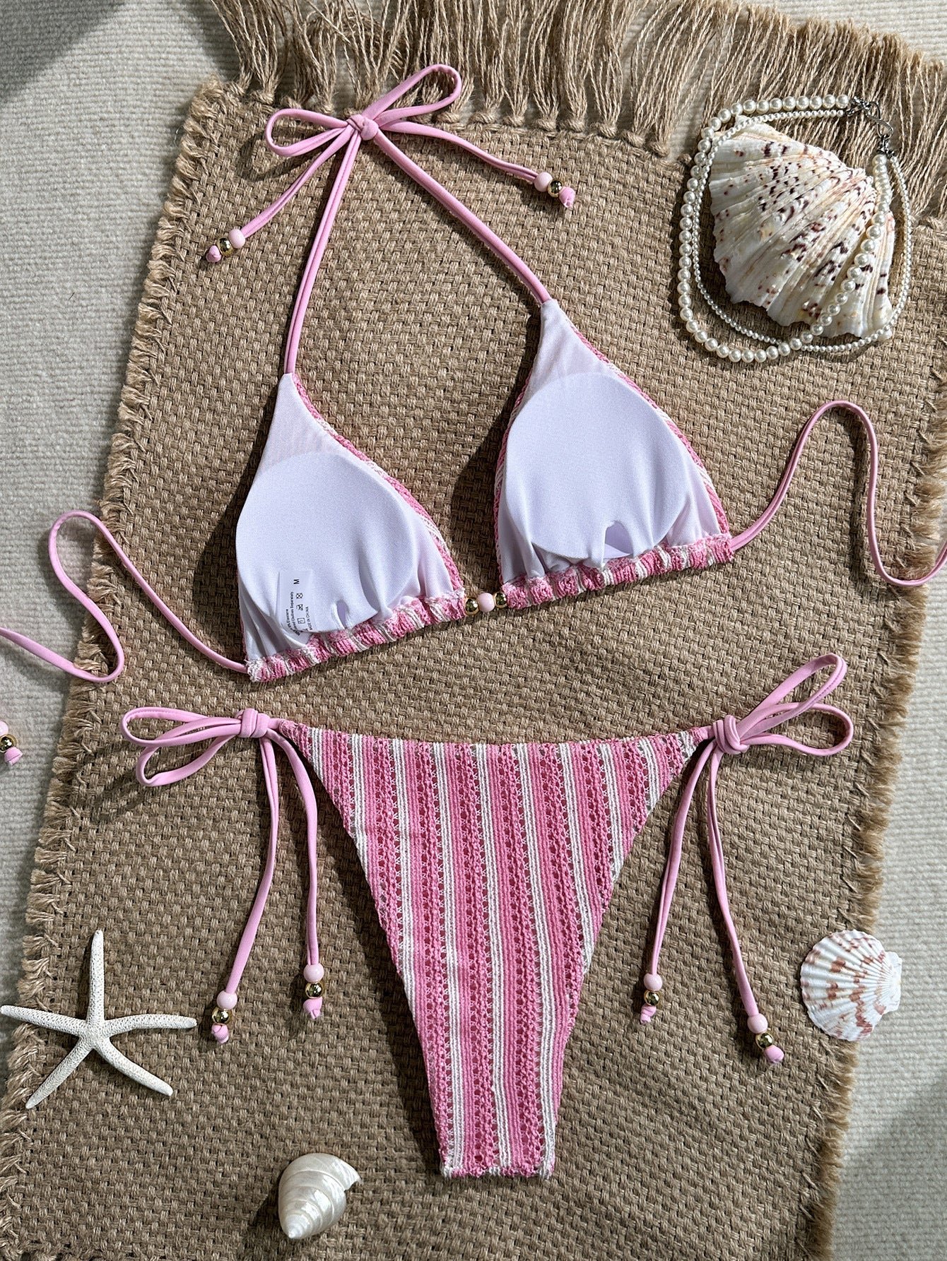 Knit Beach Bikini Set | Wire-Free Padded Resort Swimwear