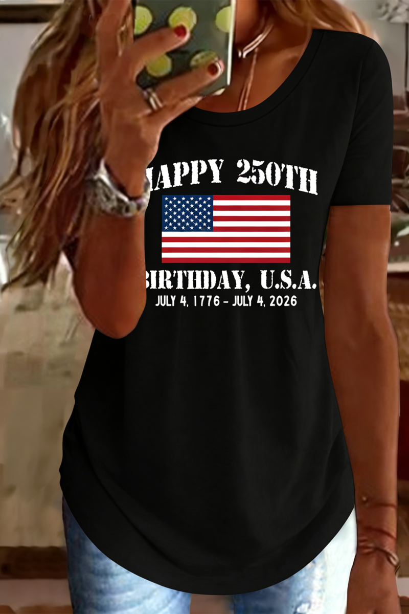 Retro American 250th Anniversary T-shirt, Vintage Independence Day T-shirt