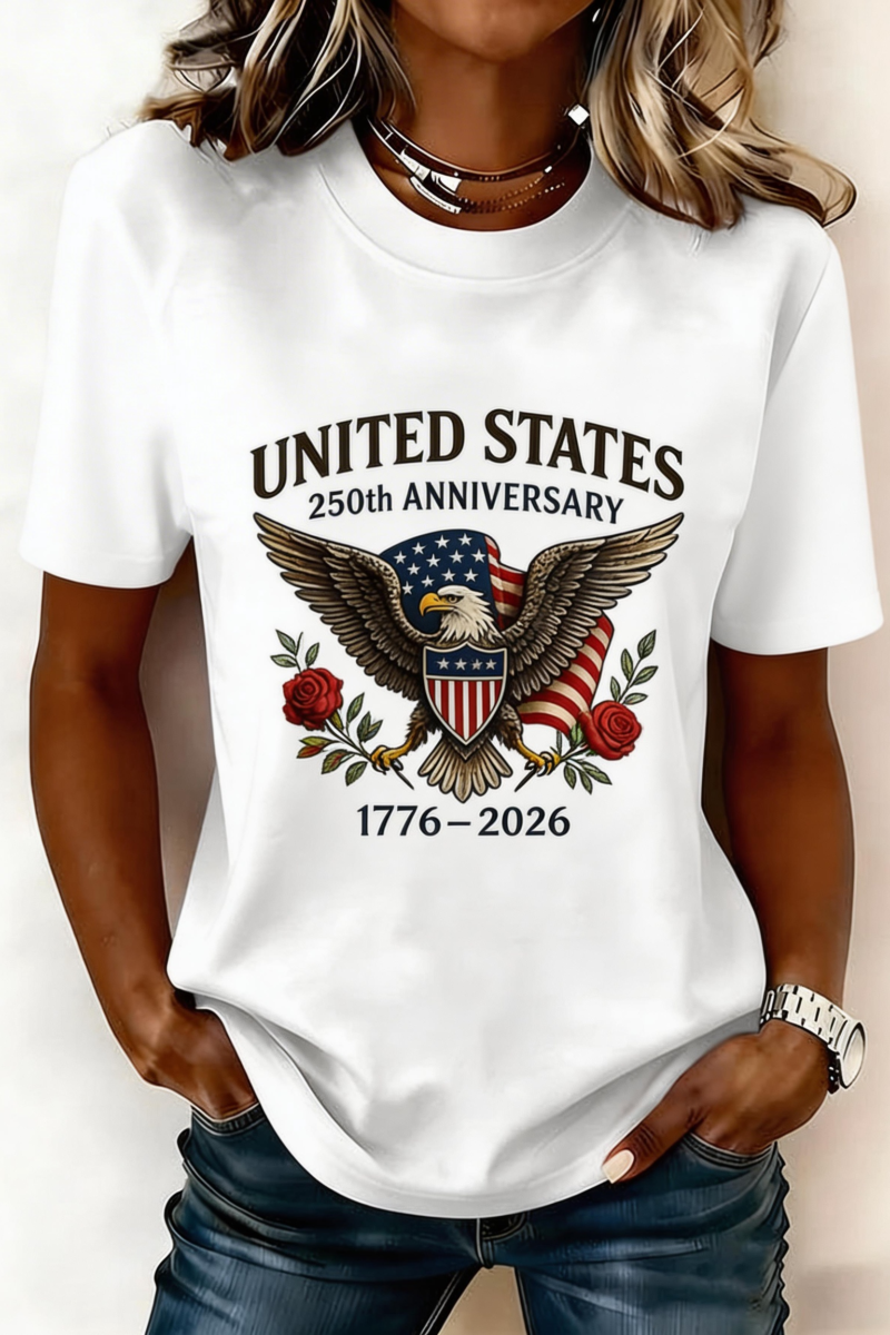 Crew Neck American Casual Regular Fit T-Shirt
