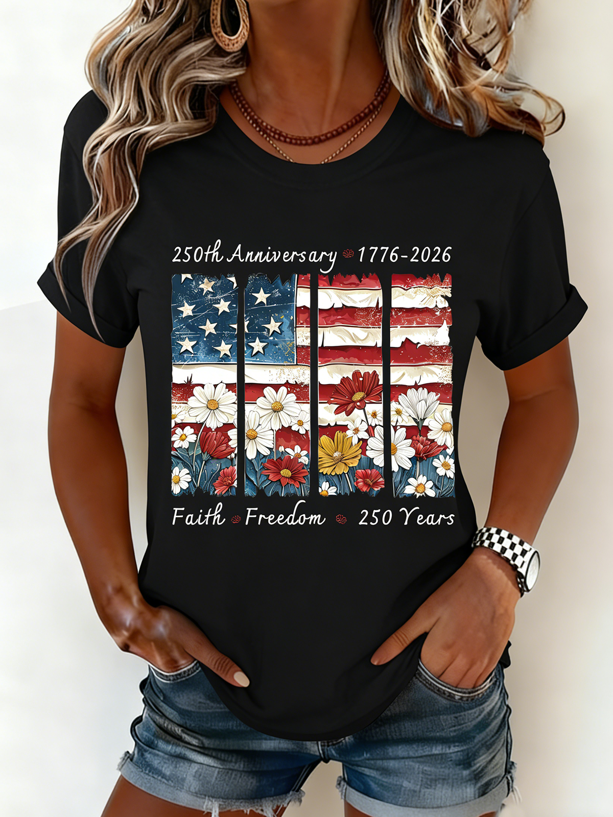250th anniversary Casual Crew Neck T-Shirt
