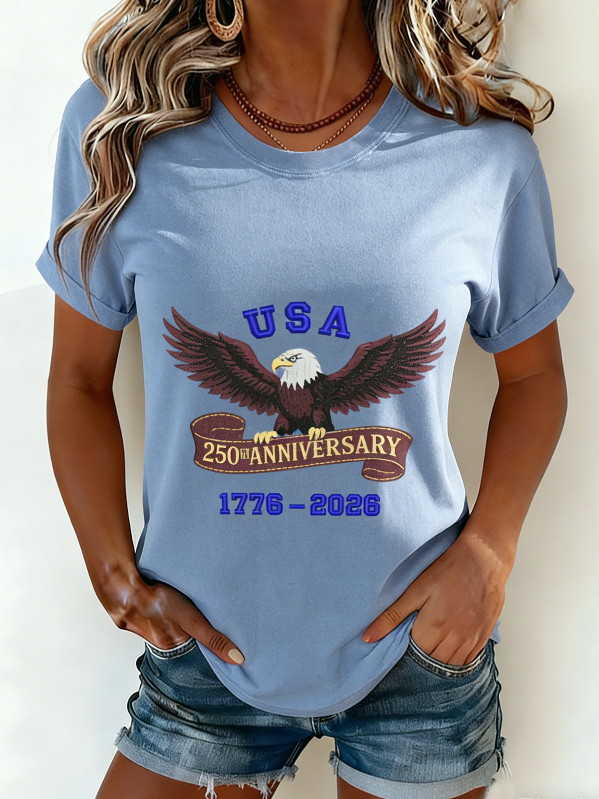 250th anniversary Casual Crew Neck T-Shirt
