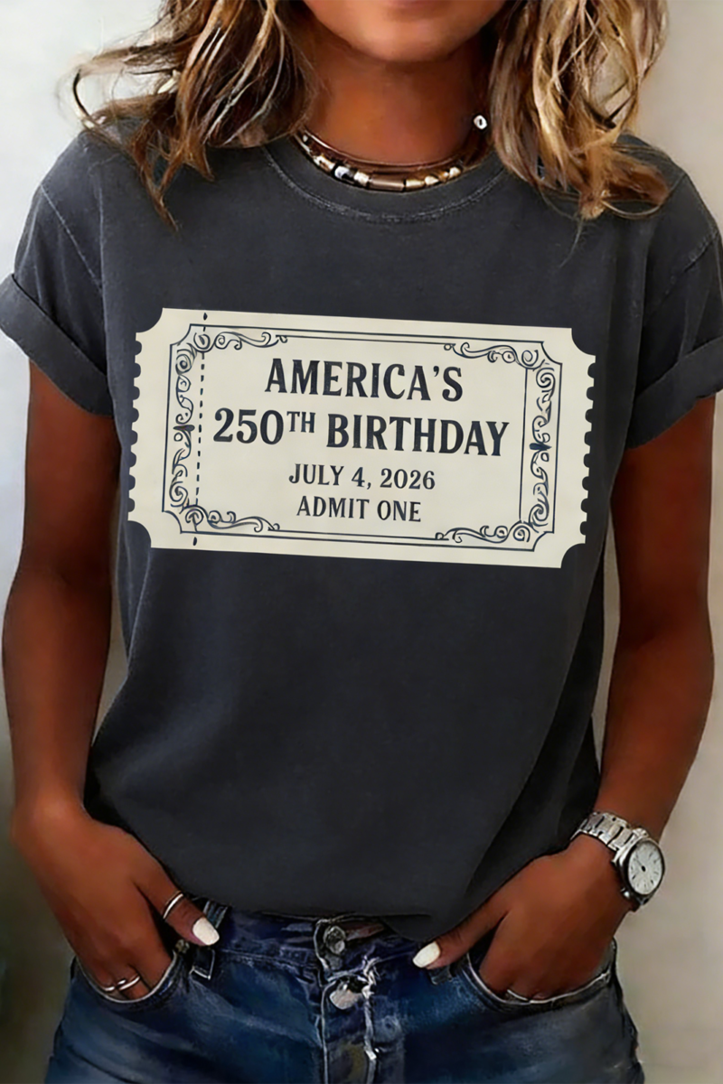 250th anniversary Casual Regular Fit Usa/Us/American T-Shirt