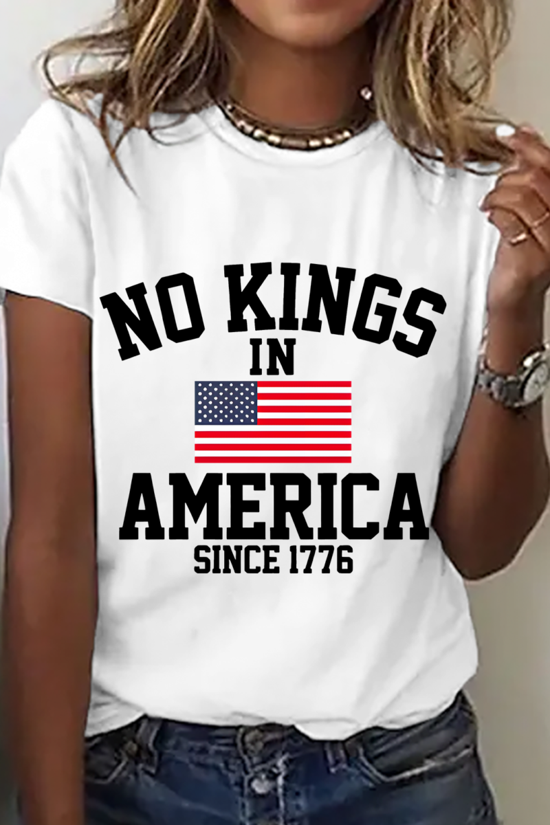No Kings In America Since 1776 Cotton T-Shirt