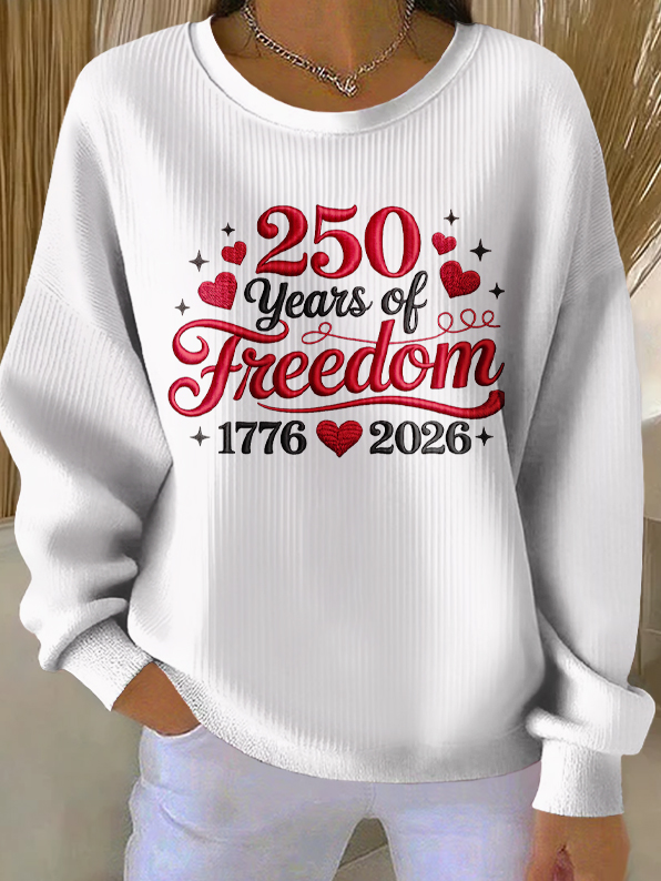 Women's 250th Anniversary Embroidered Pattern Sweatshirt