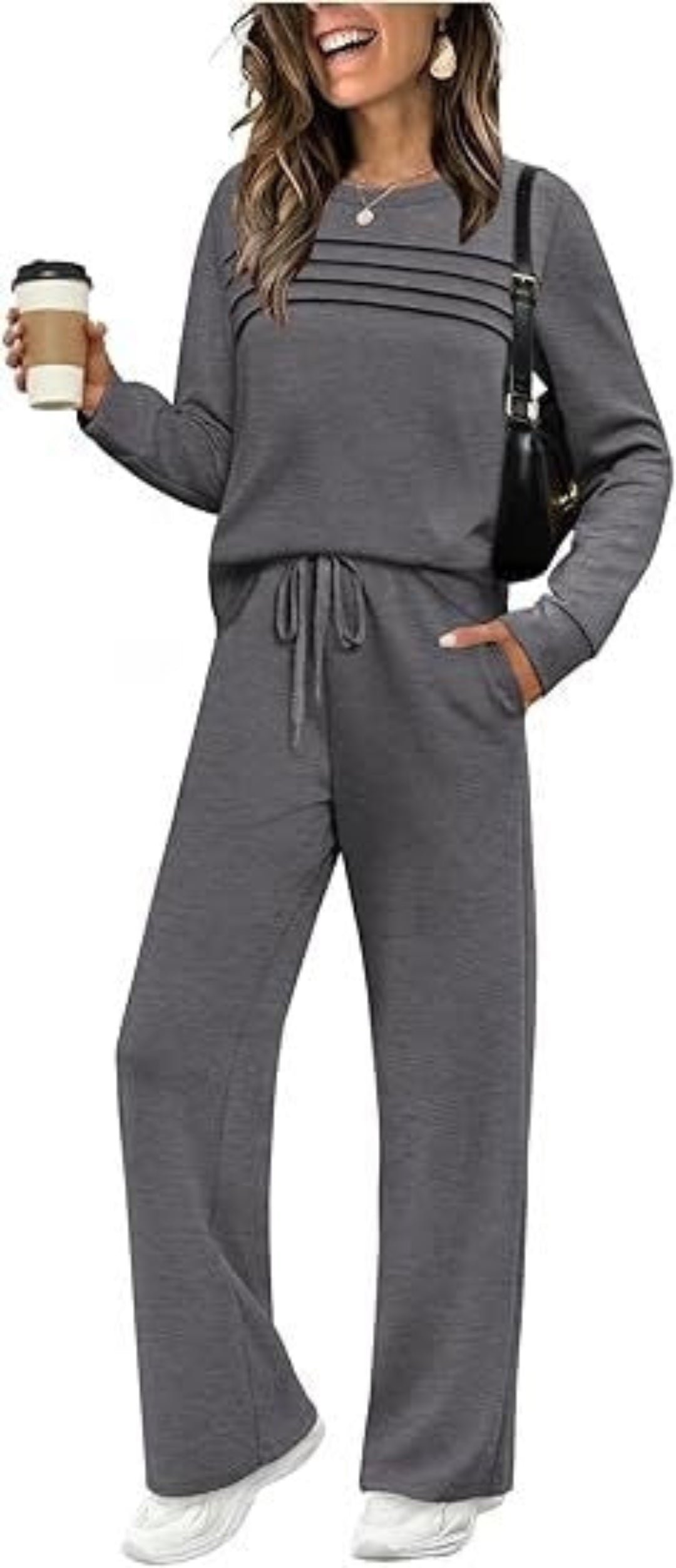 Long Sleeve Drawstring Pants Set | Casual Autumn Two-Piece Outfit