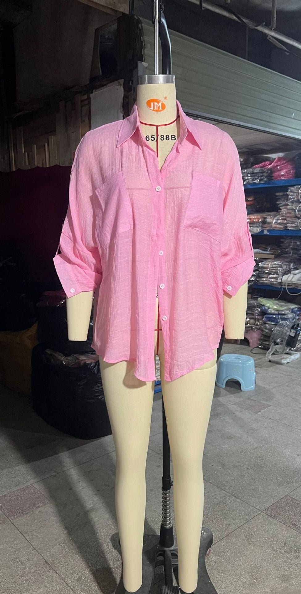 Candy Color Button-Up Pocket Shirt | Casual Oversized Summer Top