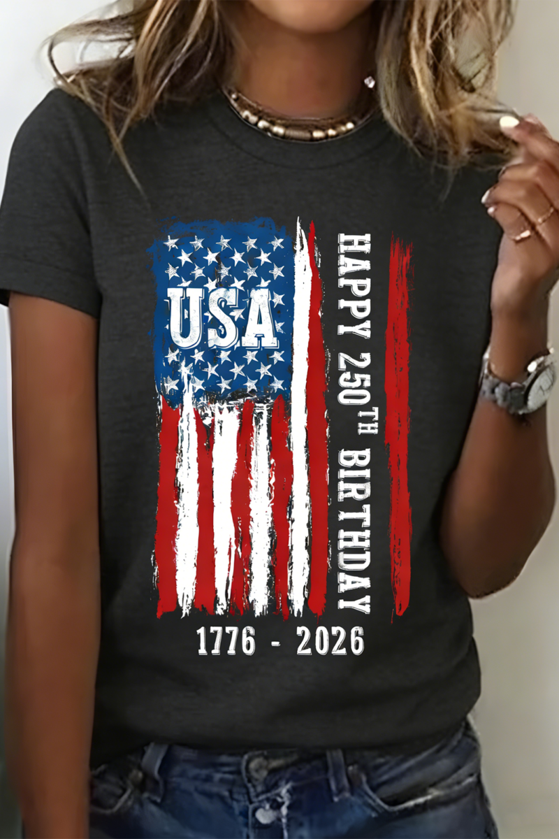 Retro American 250th Anniversary T-shirt, Vintage Independence Day T-shirt