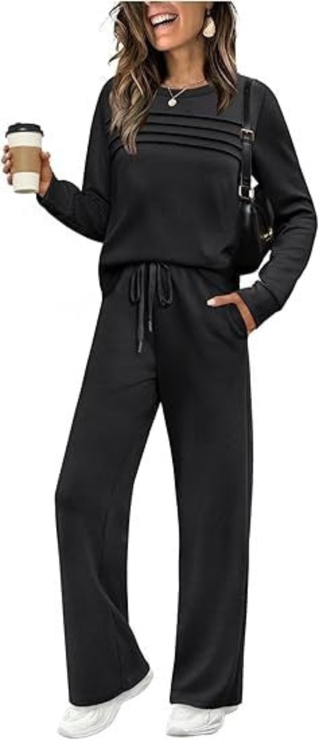 Long Sleeve Drawstring Pants Set | Casual Autumn Two-Piece Outfit