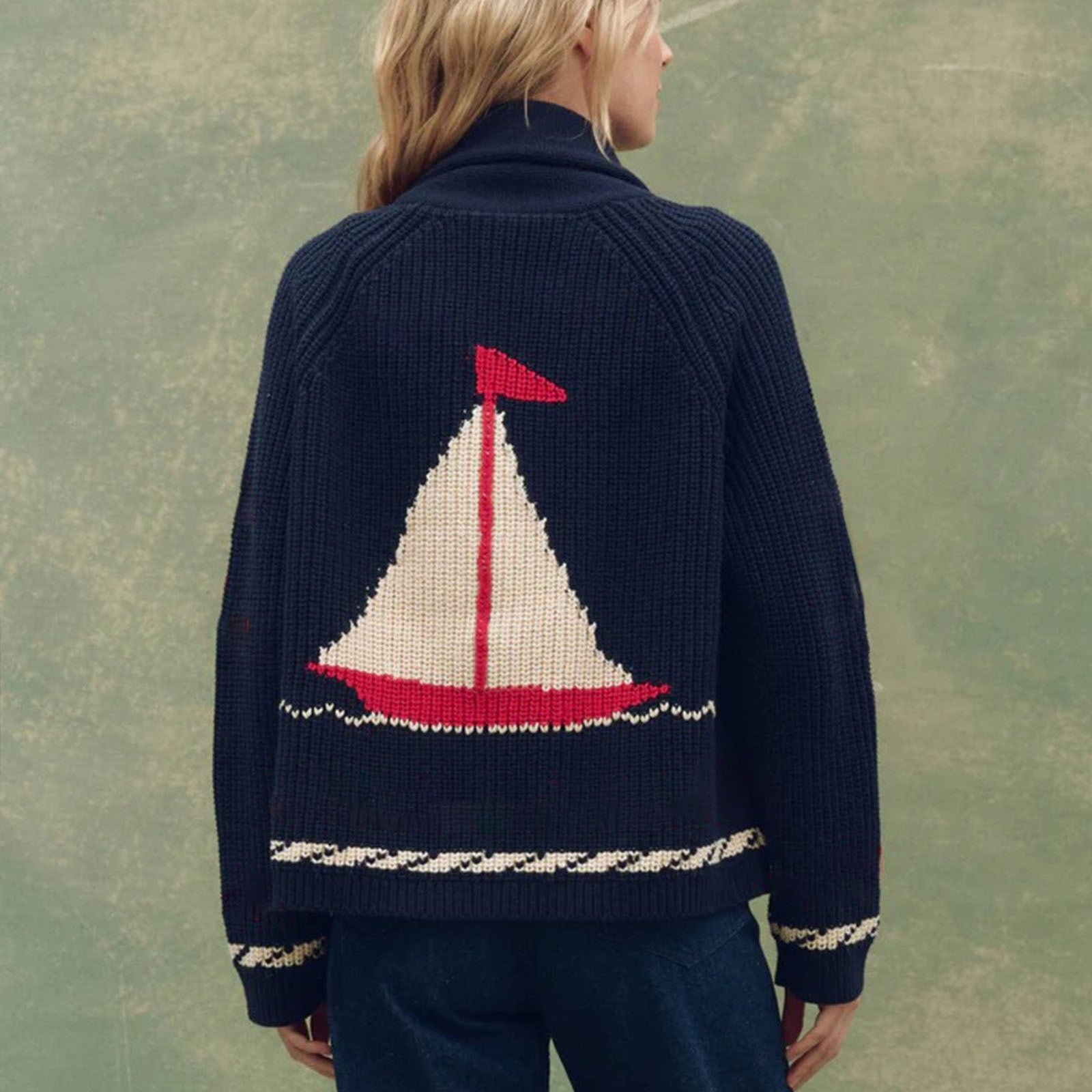 Retro Artistic Lapel Loose Knit Cardigan Sweater | Casual Boutique Layering Top