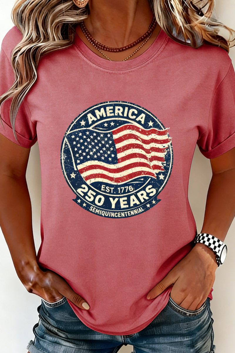 250th anniversary Casual Crew Neck T-Shirt