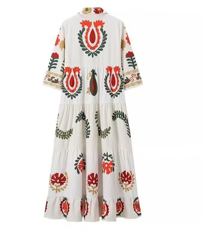 Off-Shoulder Printed Maxi Dress | Resort Vacation Statement Dress