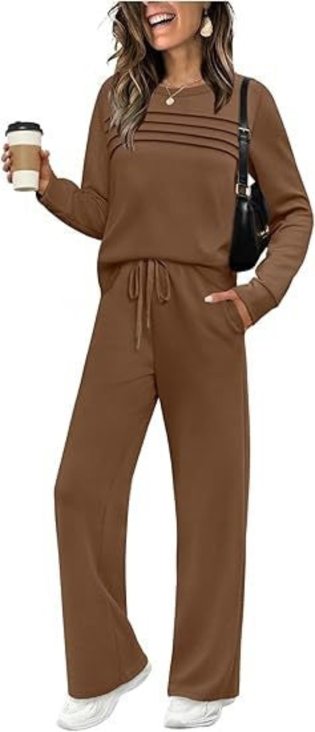 Long Sleeve Drawstring Pants Set | Casual Autumn Two-Piece Outfit
