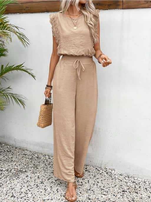 Elegant Sleeveless Vest & Pants Two-Piece Set | Polished Boutique Outfit