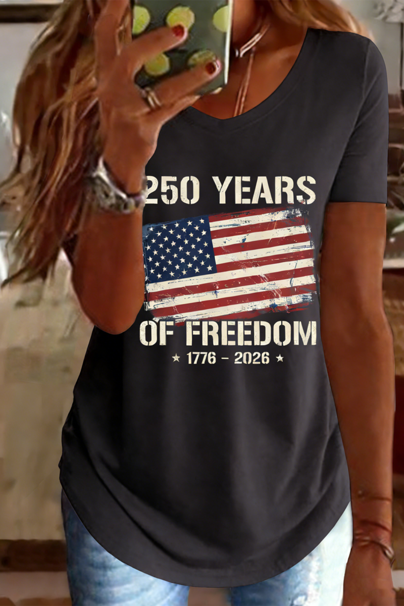 Retro American 250th Anniversary T-shirt, Vintage Independence Day T-shirt