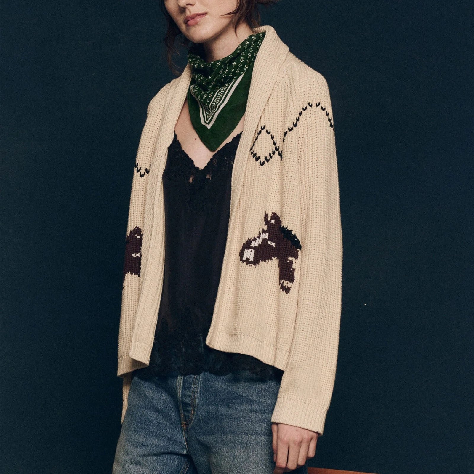 Retro Artistic Lapel Loose Knit Cardigan Sweater | Casual Boutique Layering Top