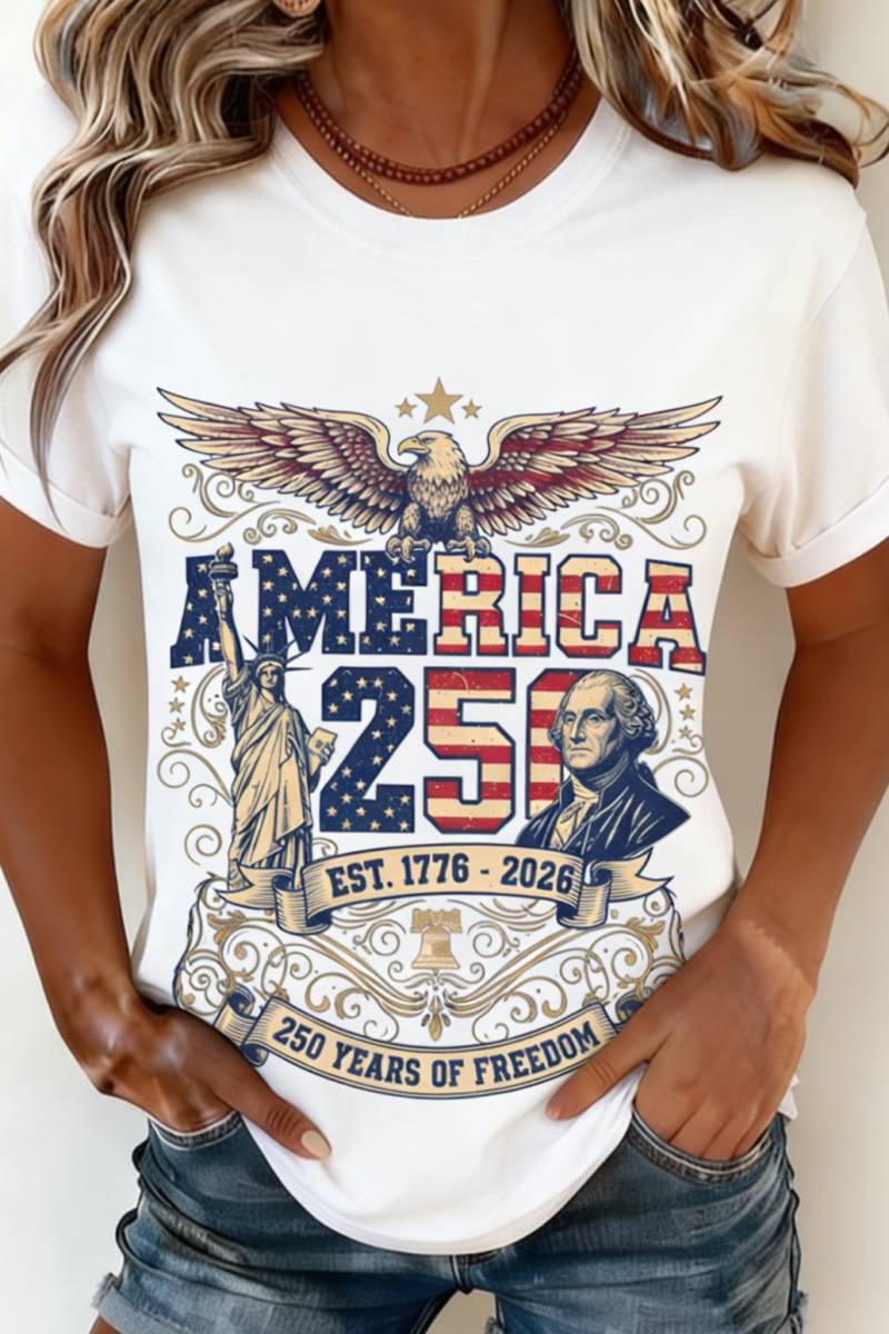 250th anniversary Casual Crew Neck T-Shirt
