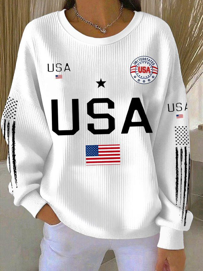 Women's USA Flag Sweatshirts
