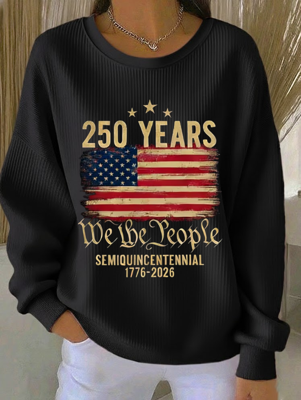 Women's USA 250th Anniversary Printed Casual Sweatshirt
