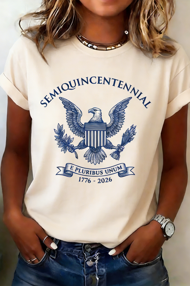 250th anniversary Casual Crew Neck T-Shirt