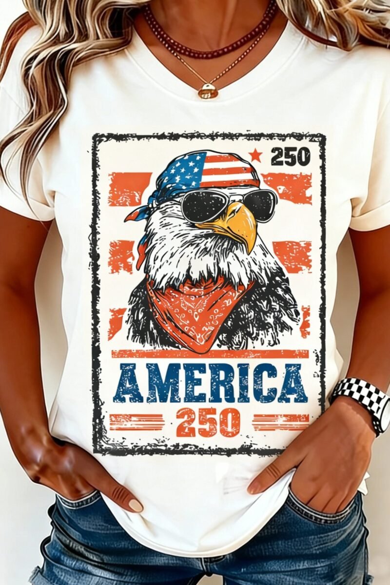 250th anniversary Crew Neck Independence Day Casual Regular Fit T-Shirt