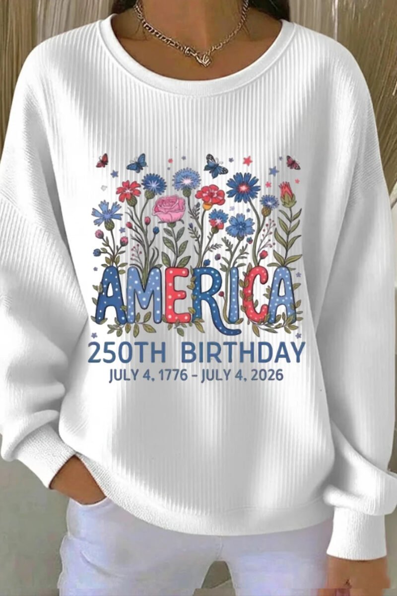 Women's USA 250th Anniversary Printed Casual Sweatshirt