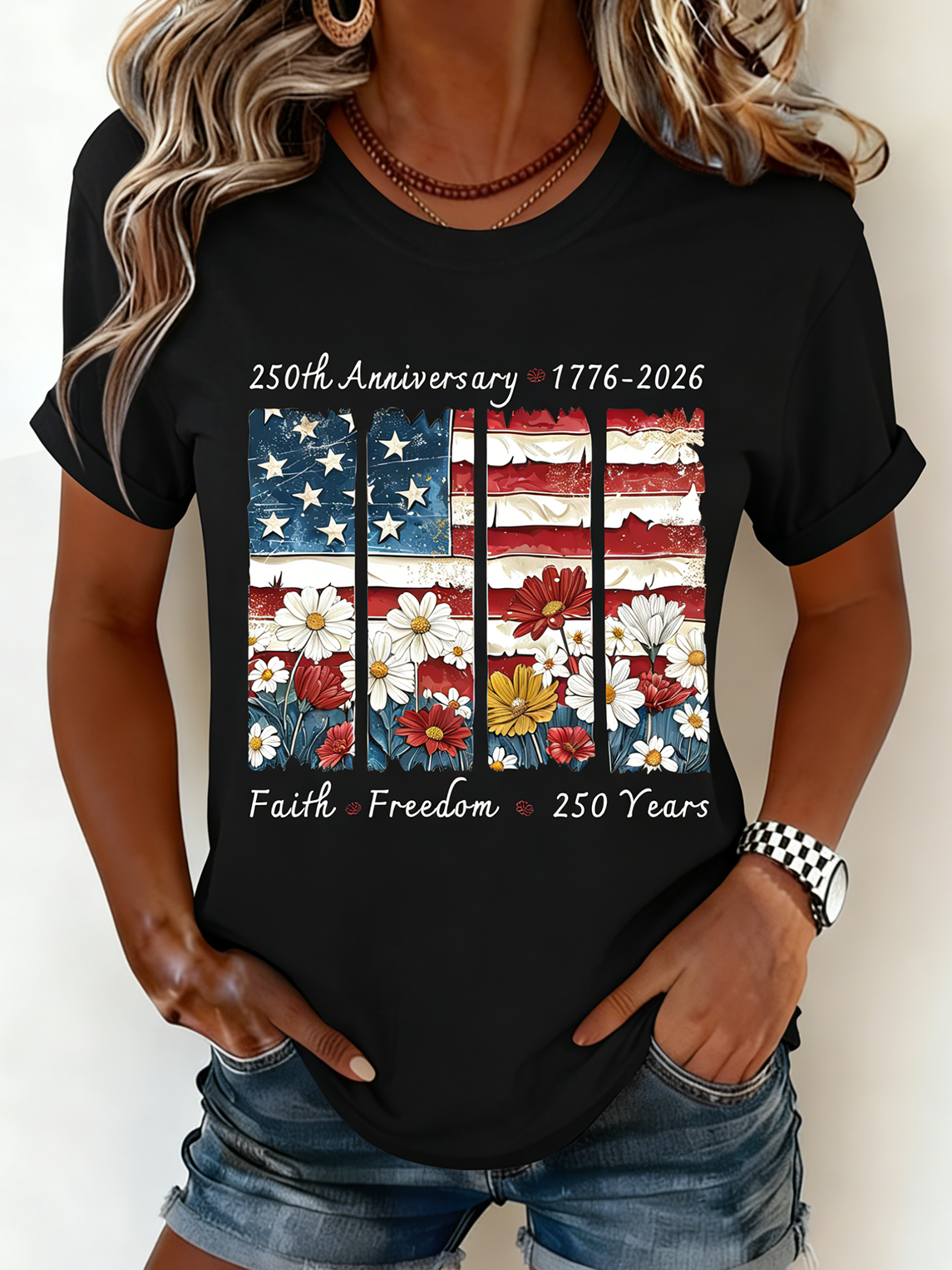 250th anniversary Casual Crew Neck T-Shirt