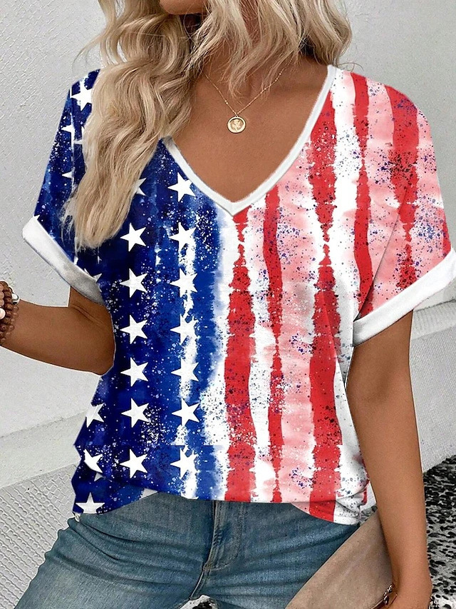 250th anniversary America Flag Casual T-Shirt