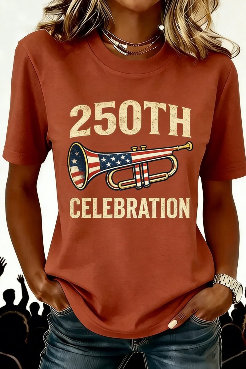 Women's 250th Anniversary Of The Founding Of the United States Vintage Short Sleeve Crew Neck Music Festival 3D Printing Daily Going Out Casual T-Shirt