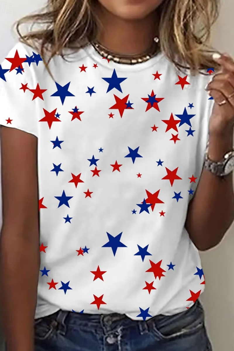 Star Casual Crew Neck Regular Fit T-Shirt